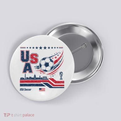 USA Soccer Fan Gear Capitol Button