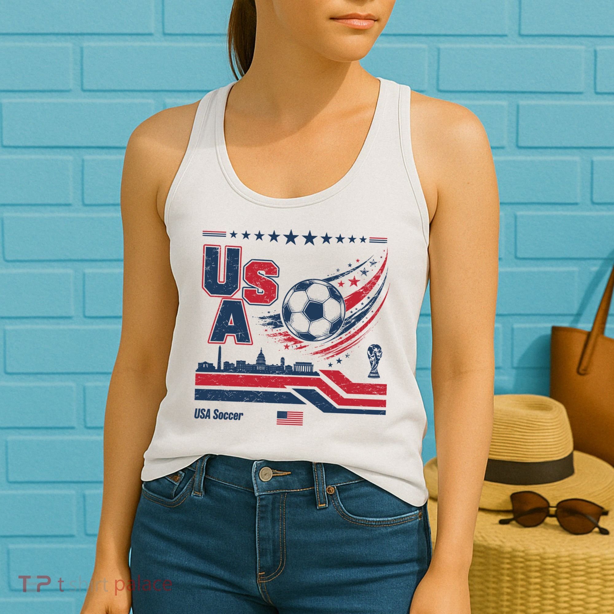 USA Soccer Fan Gear Capitol Women's Tank Top