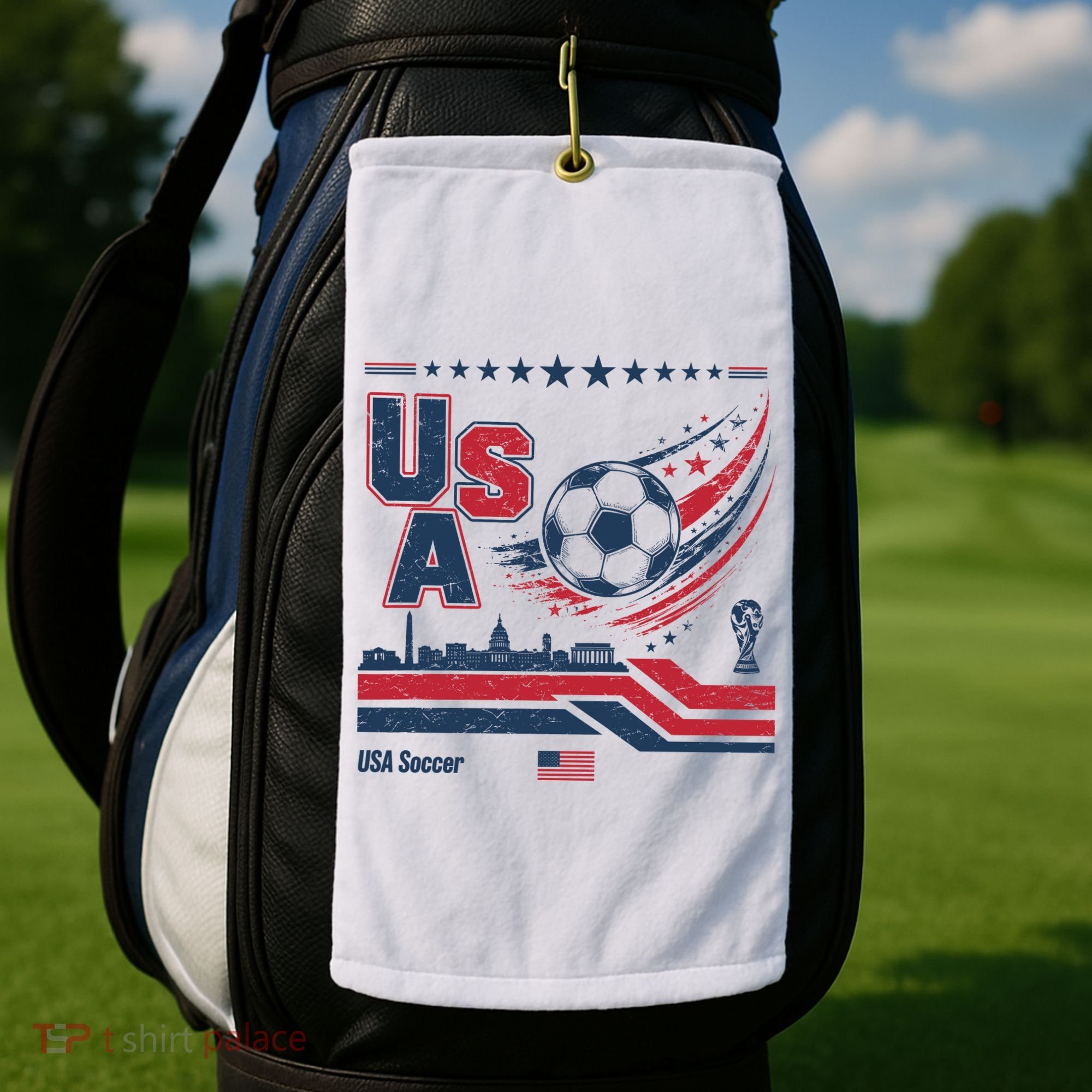USA Soccer Fan Gear Capitol Golf Towel