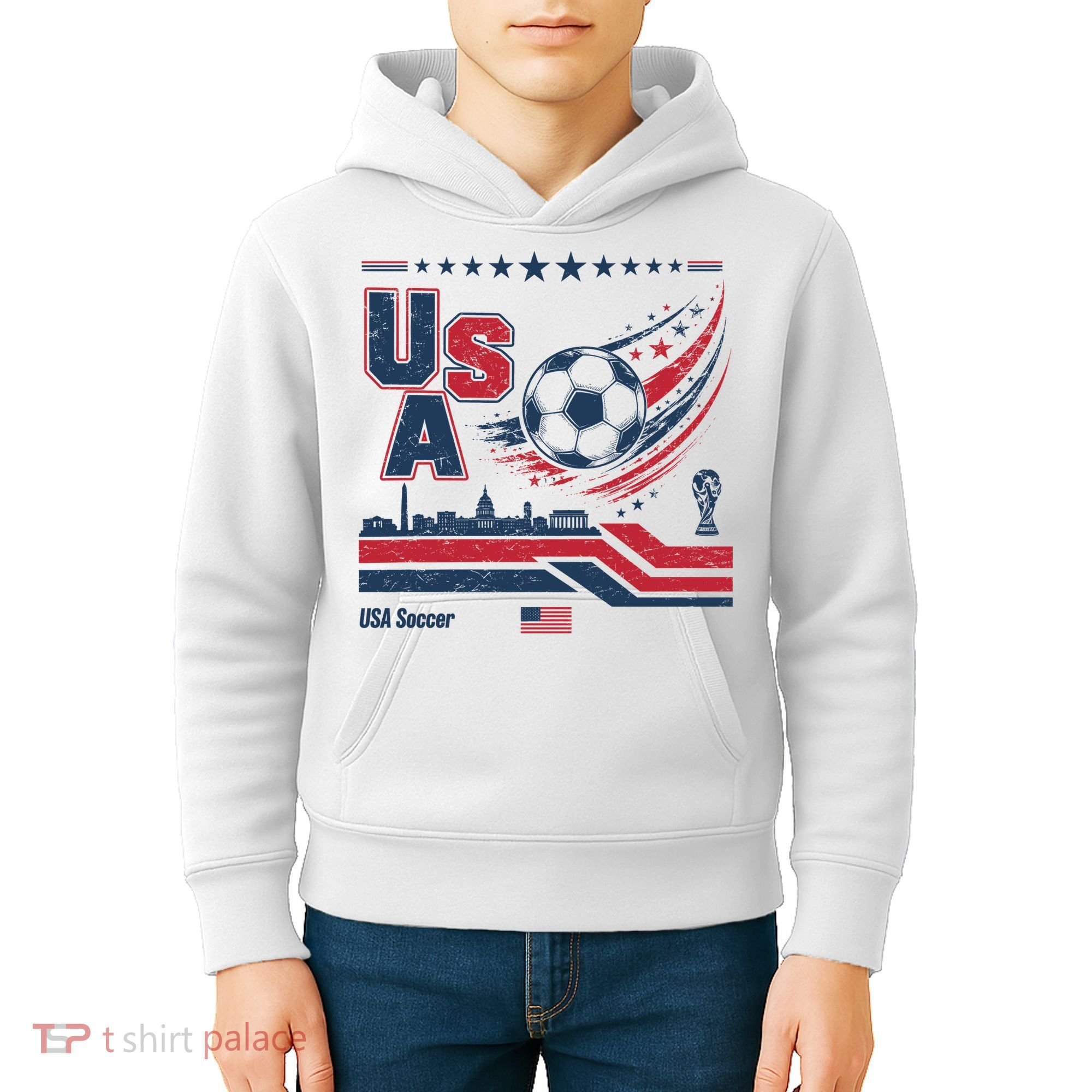 USA Soccer Fan Gear Capitol Kids Hoodie