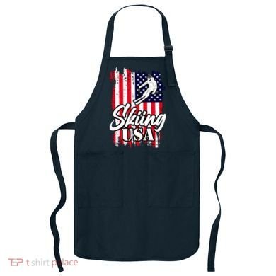 USA Skiing Flag Design Apron