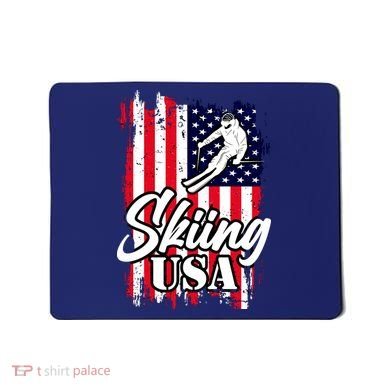 USA Skiing Flag Design Mousepad