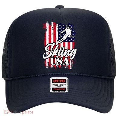 USA Skiing Flag Design Hat