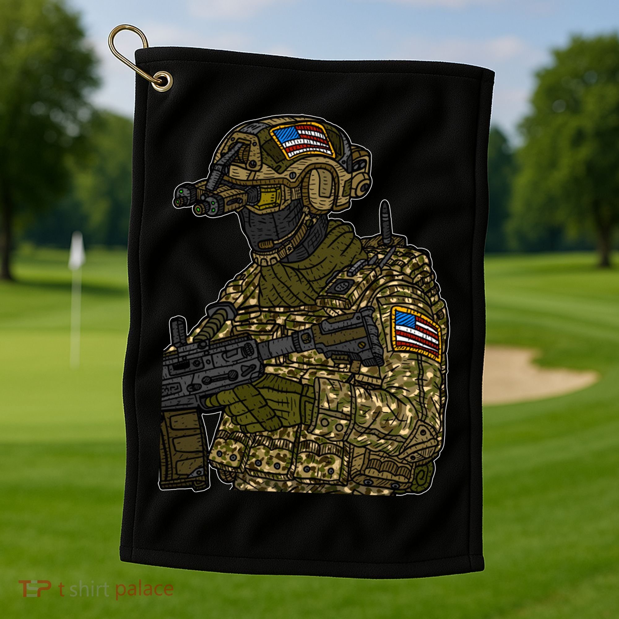 US Special Force Soldier Army Golf Towel