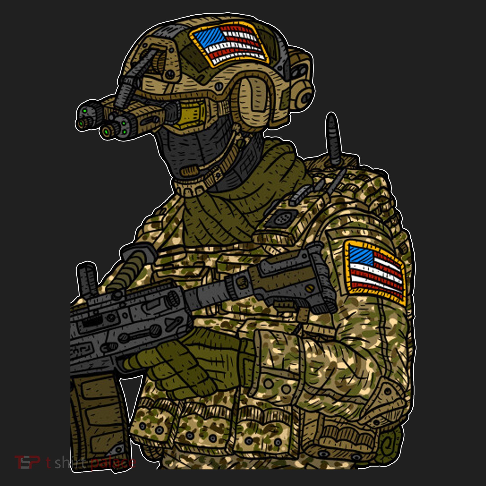 US Special Force Soldier Army Golf Towel