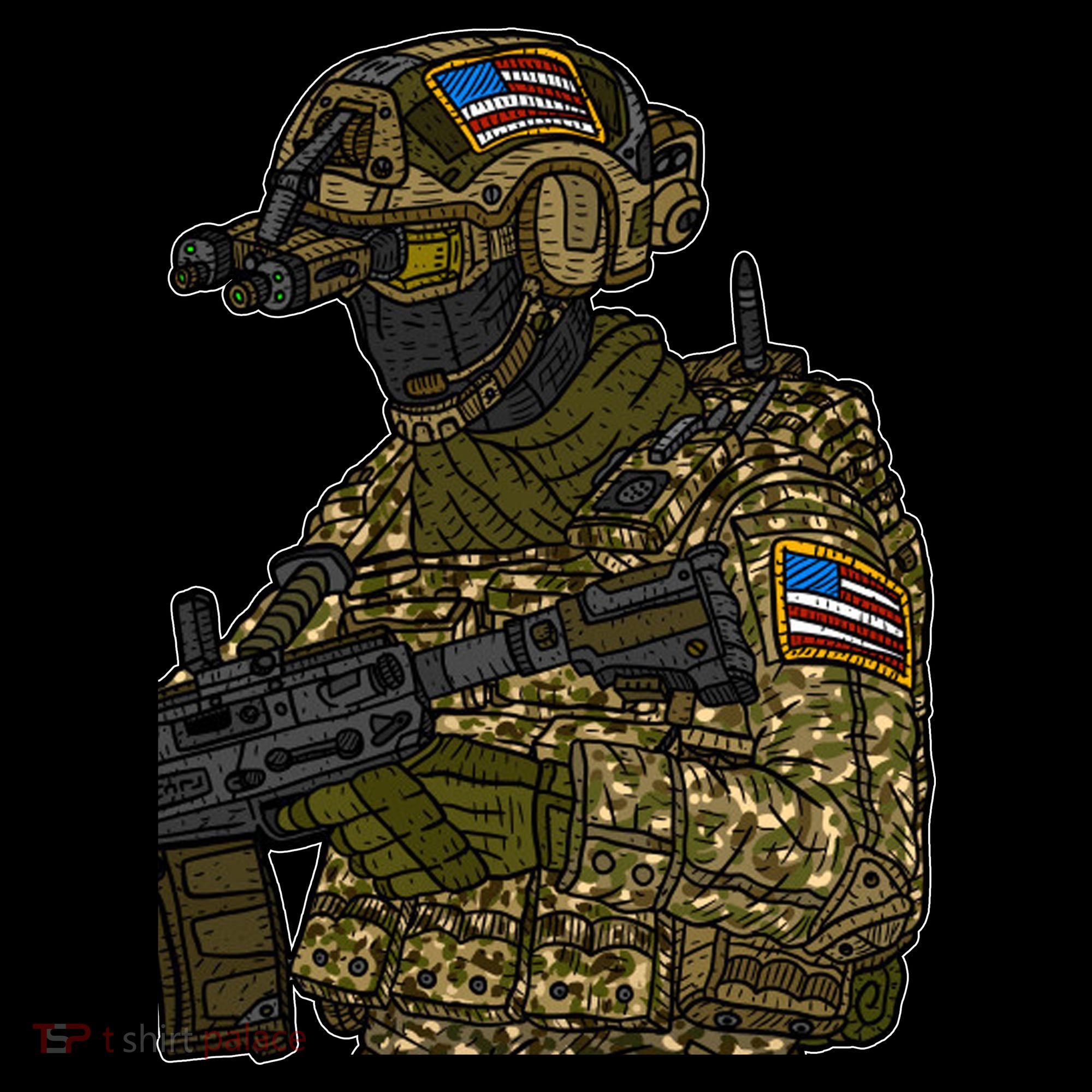 US Special Force Soldier Army Women's Long Sleeve Shirt