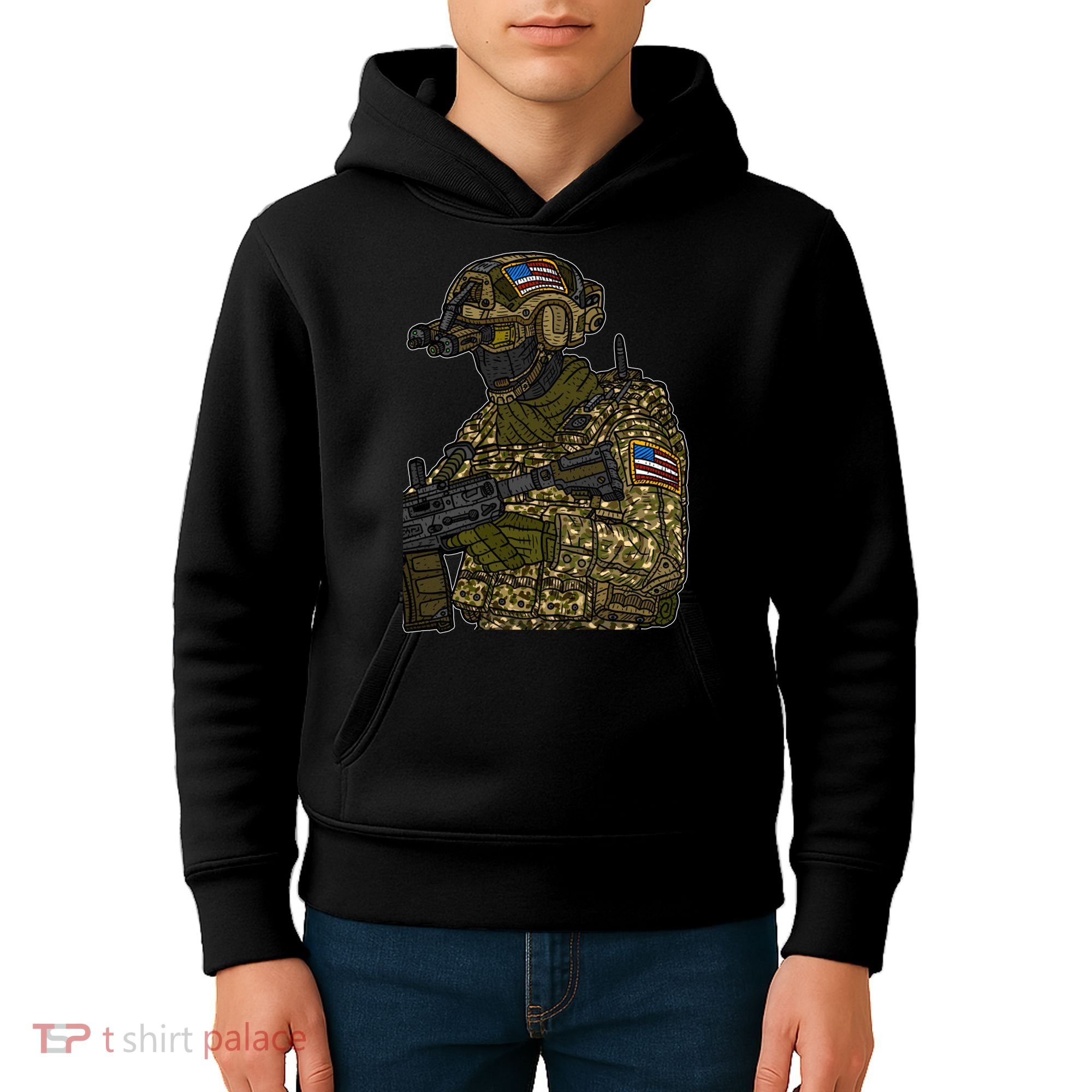 US Special Force Soldier Army Kids Hoodie