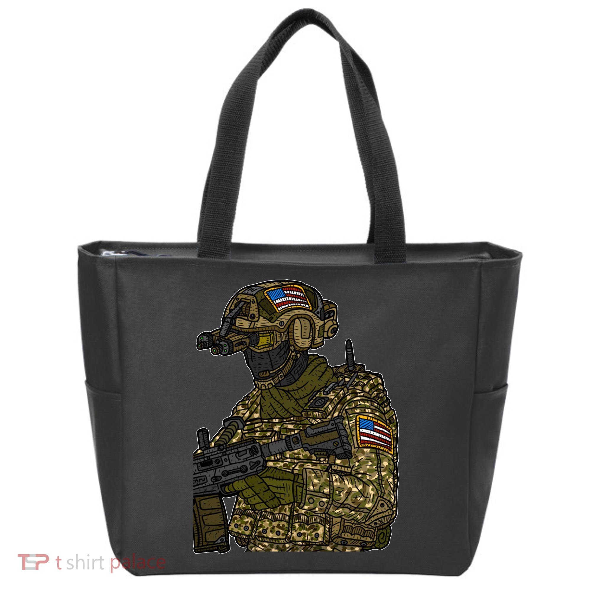 US Special Force Soldier Army Tote Bag