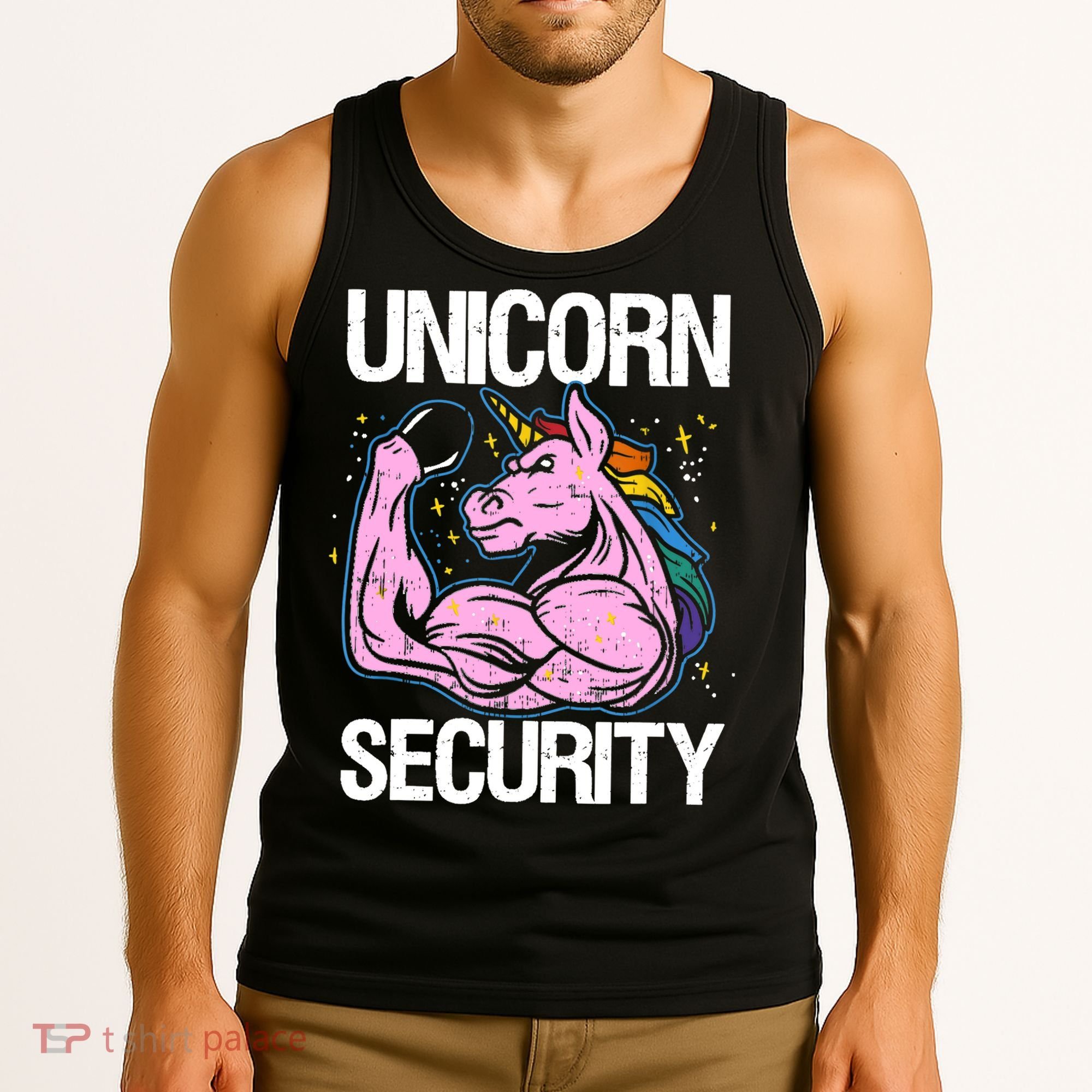 Unicorn Security Funny Costume Police Gift For Men Women Tank Top