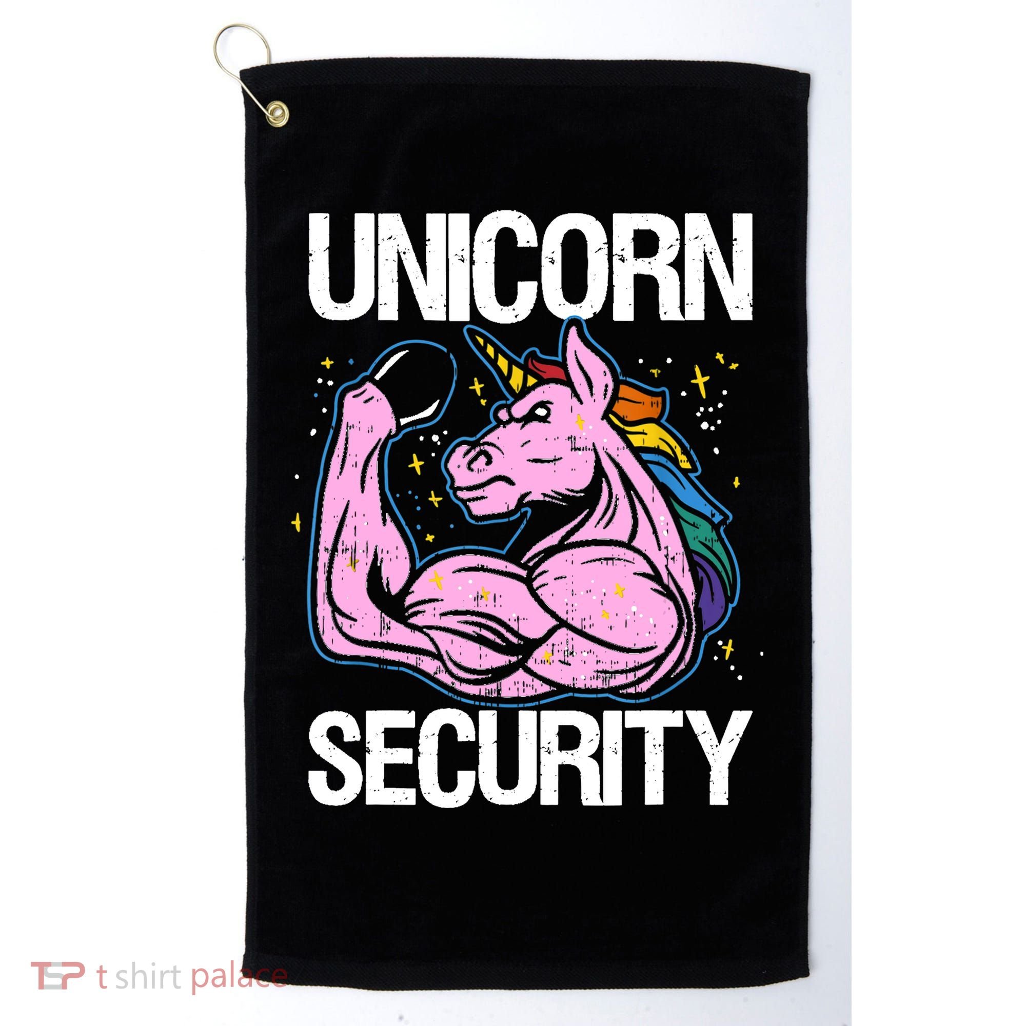 Unicorn Security Funny Costume Police Gift For Men Women Golf Towel