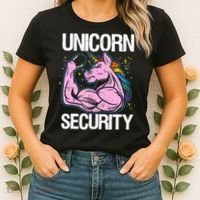Unicorn Security Funny Costume Police Gift For Men Women Women's T-Shirt thumb 2