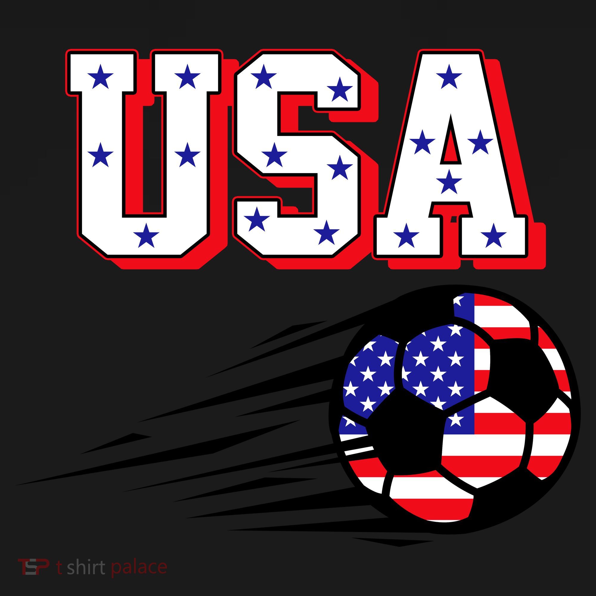 USA Soccer Fan USA-Made Doggie Bandana