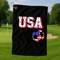 USA Soccer Fan Golf Towel thumb 1