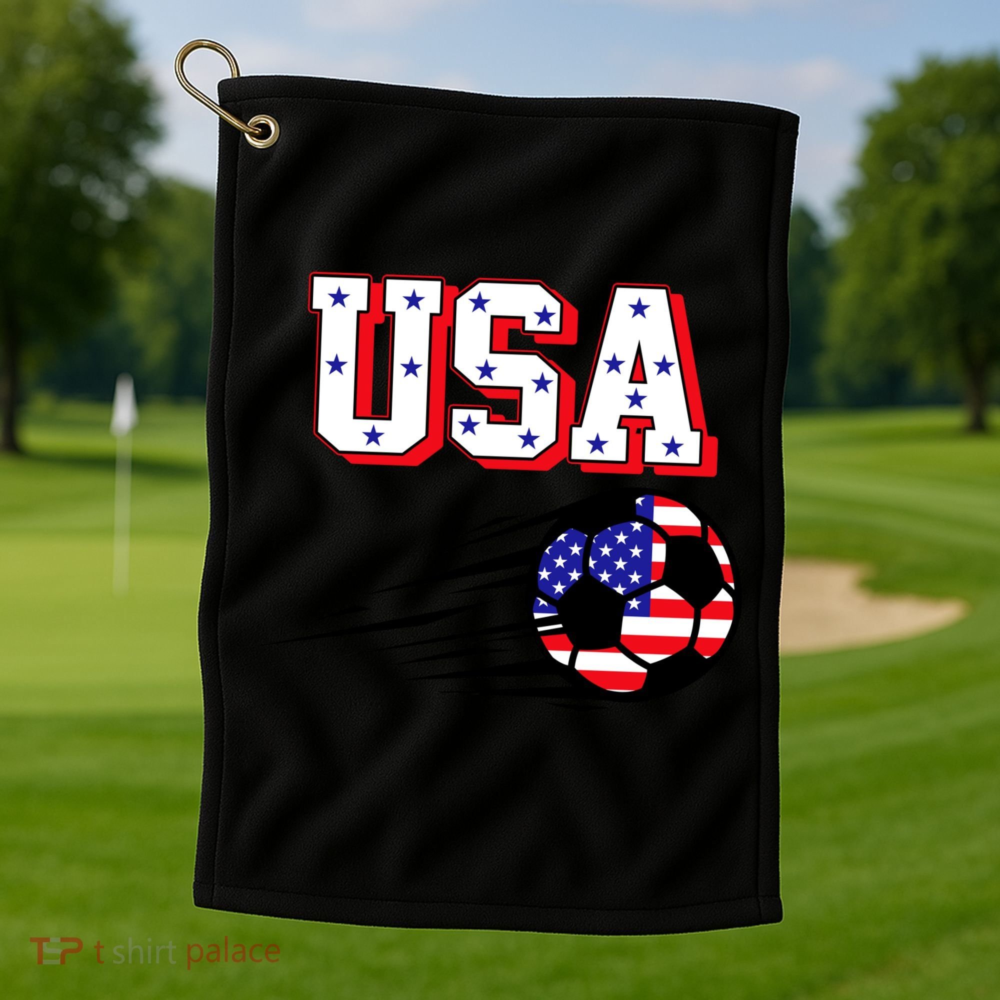 USA Soccer Fan Golf Towel