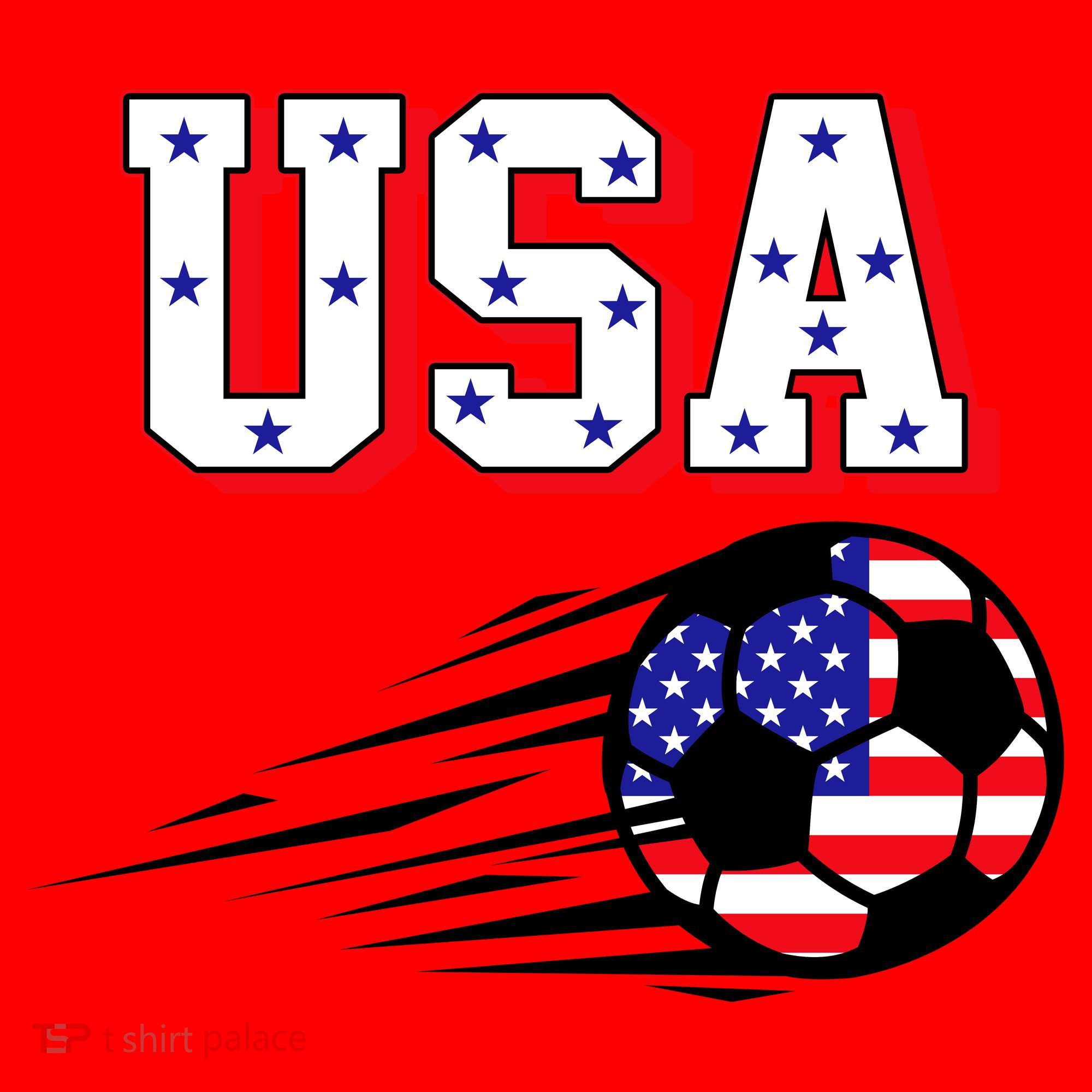 USA Soccer Fan Santa Hat