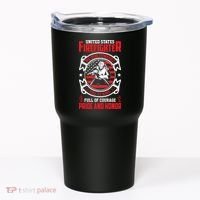 United States Firefighter We Run Towards Firefighters Dad Gift Tumbler thumb 0