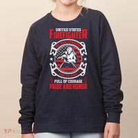 United States Firefighter We Run Towards Firefighters Dad Gift Women's Sweatshirt thumb 0