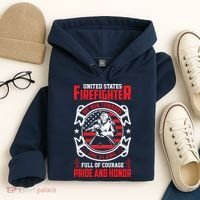 United States Firefighter We Run Towards Firefighters Dad Gift Hoodie thumb 4