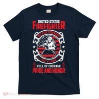 United States Firefighter We Run Towards Firefighters Dad Gift T-Shirt thumb 0