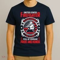 United States Firefighter We Run Towards Firefighters Dad Gift T-Shirt thumb 3