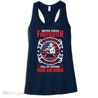 United States Firefighter We Run Towards Firefighters Dad Gift Women's Tank Top thumb 0