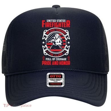United States Firefighter We Run Towards Firefighters Dad Gift Hat