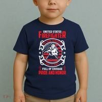 United States Firefighter We Run Towards Firefighters Dad Gift Toddler T-Shirt thumb 2