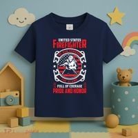 United States Firefighter We Run Towards Firefighters Dad Gift Toddler T-Shirt thumb 3