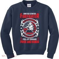 United States Firefighter We Run Towards Firefighters Dad Gift Kids Sweatshirt thumb 0