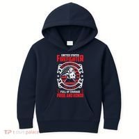 United States Firefighter We Run Towards Firefighters Dad Gift Kids Hoodie thumb 0