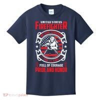 United States Firefighter We Run Towards Firefighters Dad Gift Kids T-Shirt thumb 0