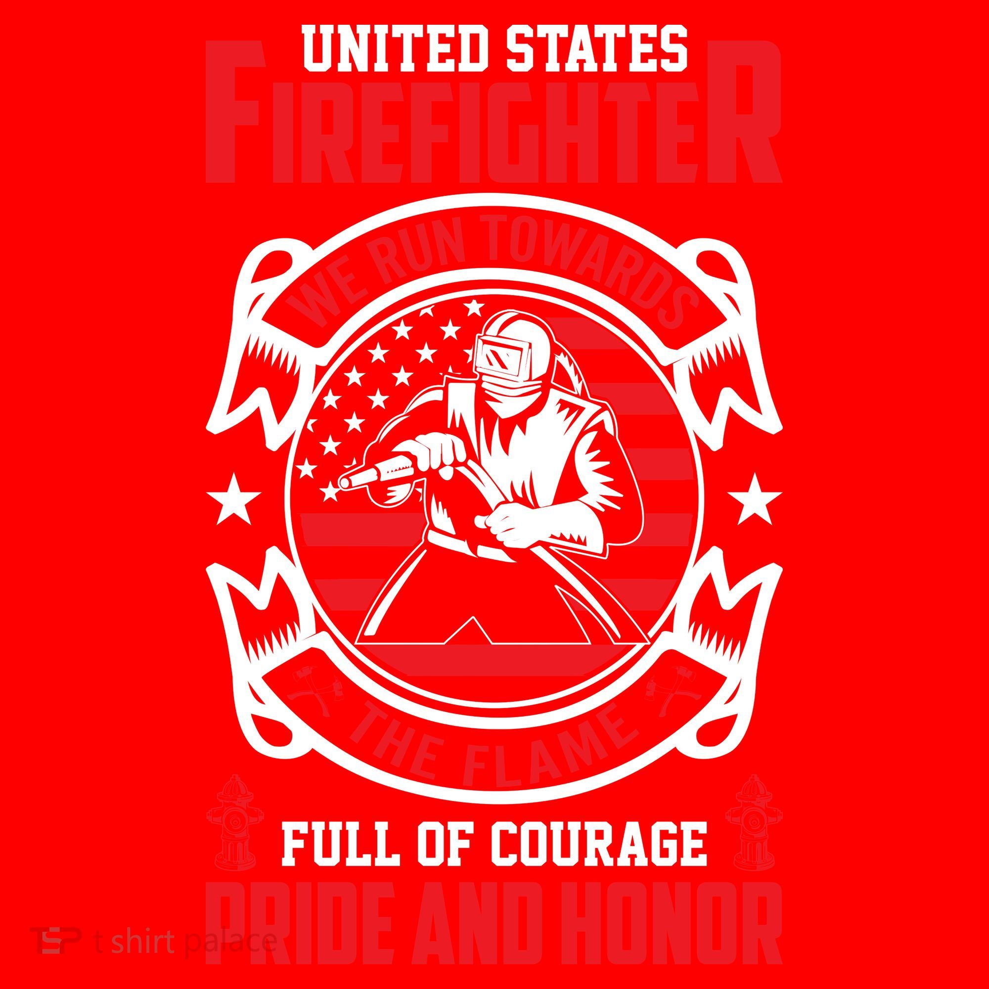 United States Firefighter We Run Towards Firefighters Dad Gift Santa Hat