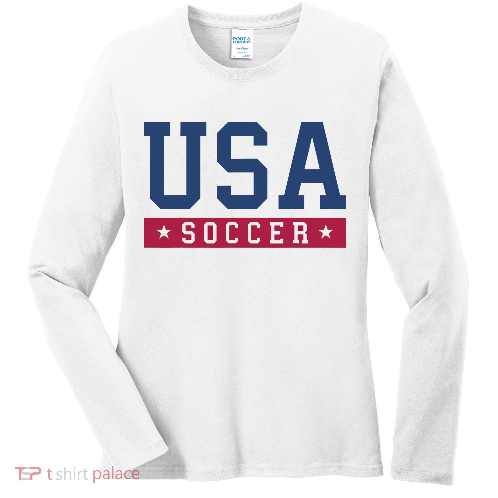 USA Soccer Fan Women's Long Sleeve Shirt