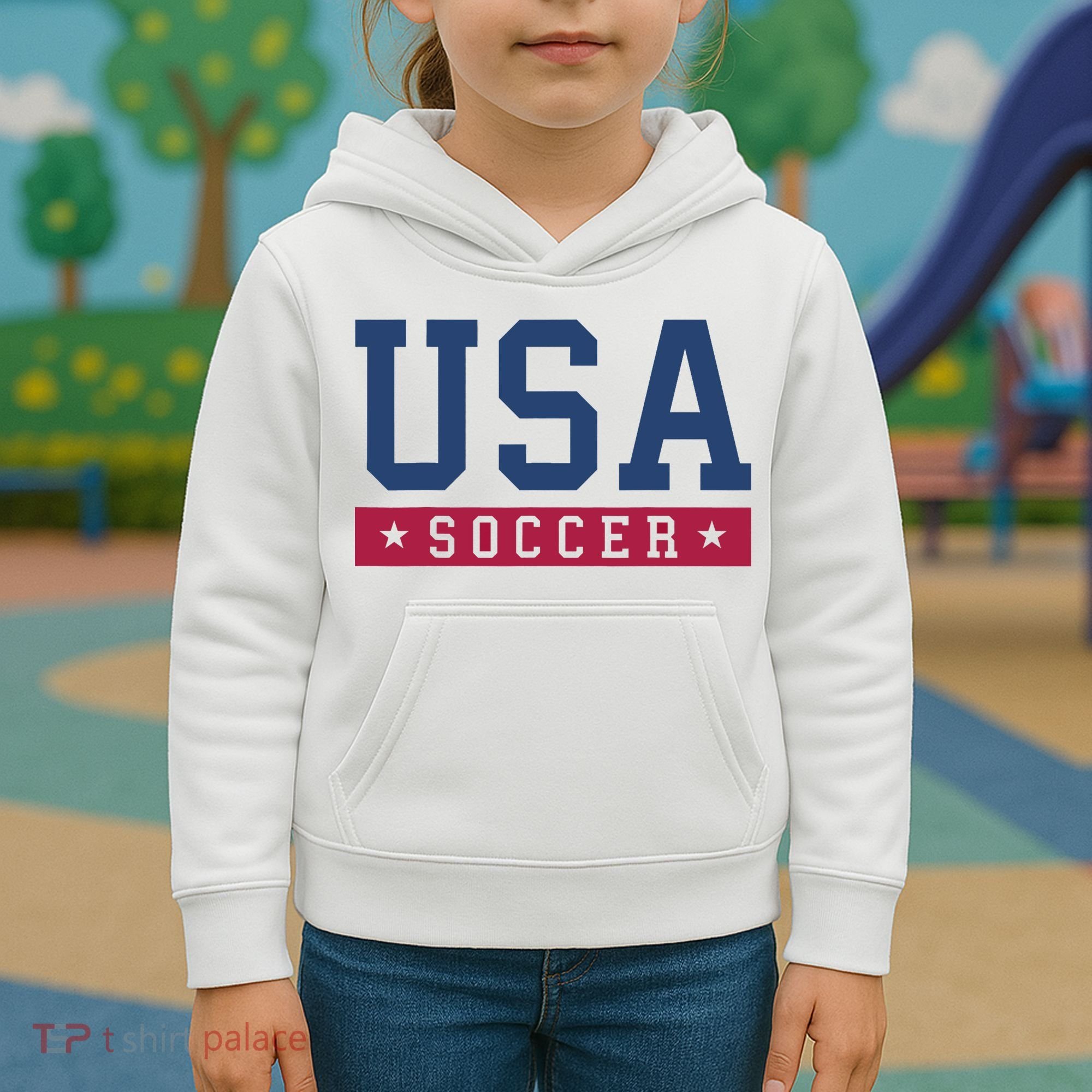 USA Soccer Fan Kids Hoodie