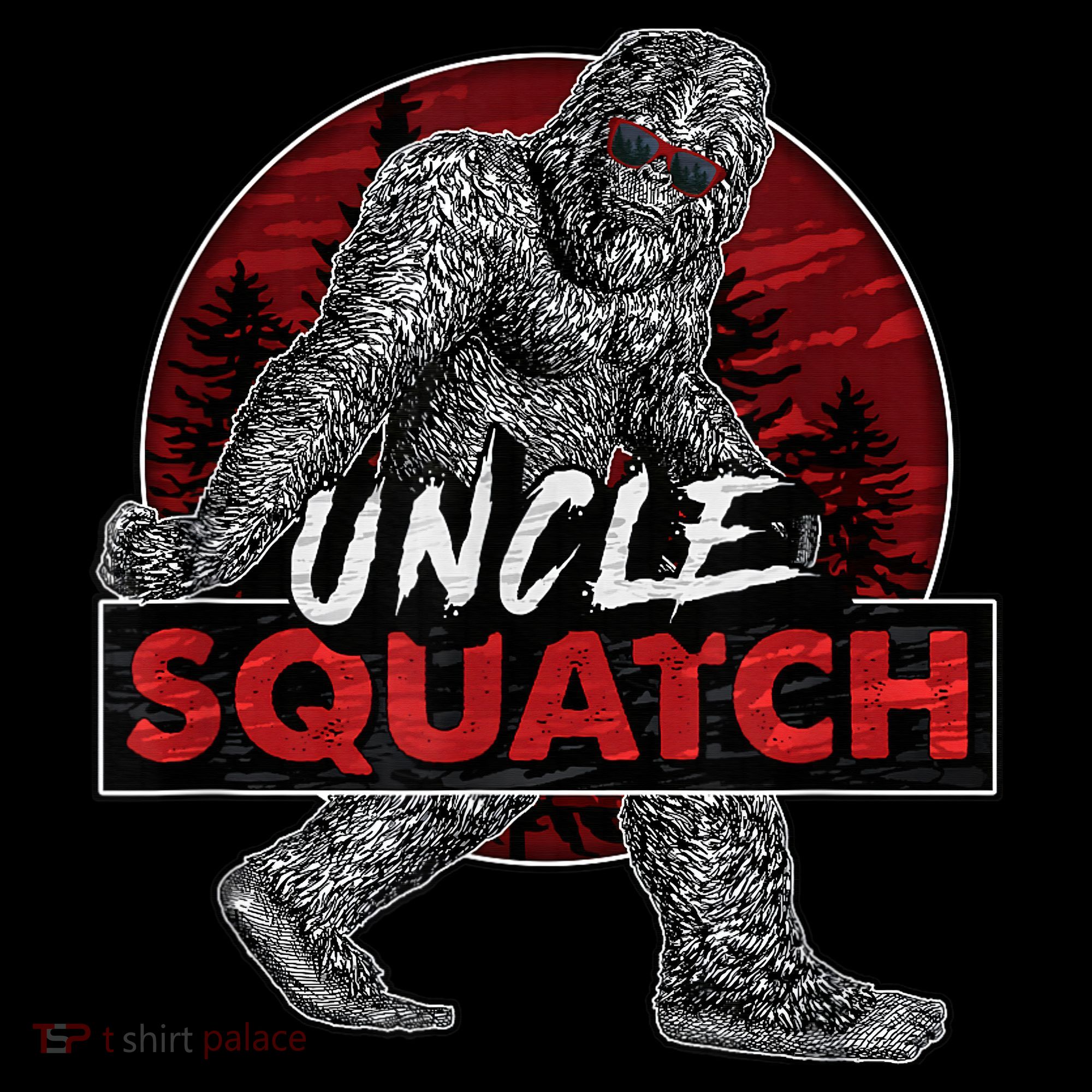  Uncle Squatch - Funny, Cool Bigfoot Sasquatch Uncle Backpack