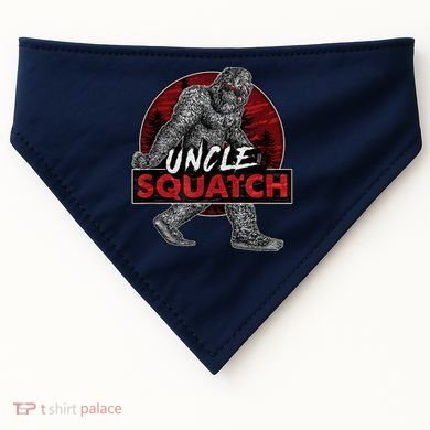  Uncle Squatch - Funny, Cool Bigfoot Sasquatch Uncle USA-Made Doggie Bandana
