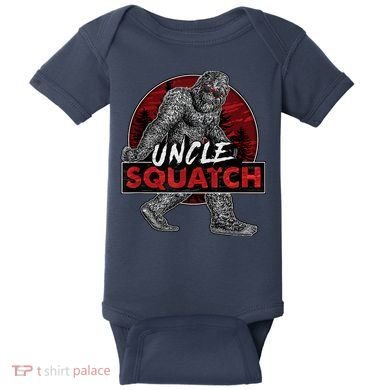  Uncle Squatch - Funny, Cool Bigfoot Sasquatch Uncle Baby Bodysuit