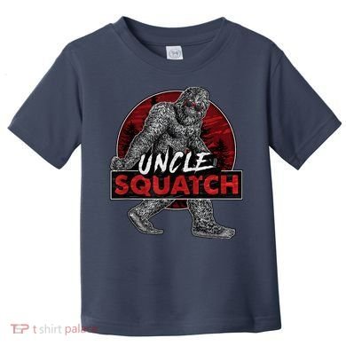  Uncle Squatch - Funny, Cool Bigfoot Sasquatch Uncle Toddler T-Shirt