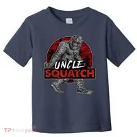  Uncle Squatch - Funny, Cool Bigfoot Sasquatch Uncle Toddler T-Shirt thumb 0