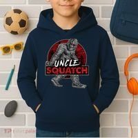  Uncle Squatch - Funny, Cool Bigfoot Sasquatch Uncle Kids Hoodie thumb 2