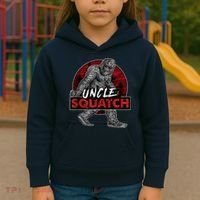 Uncle Squatch - Funny, Cool Bigfoot Sasquatch Uncle Kids Hoodie thumb 3