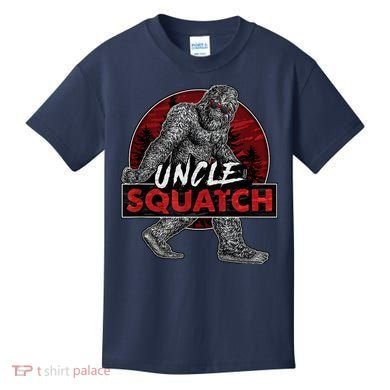  Uncle Squatch - Funny, Cool Bigfoot Sasquatch Uncle Kids T-Shirt