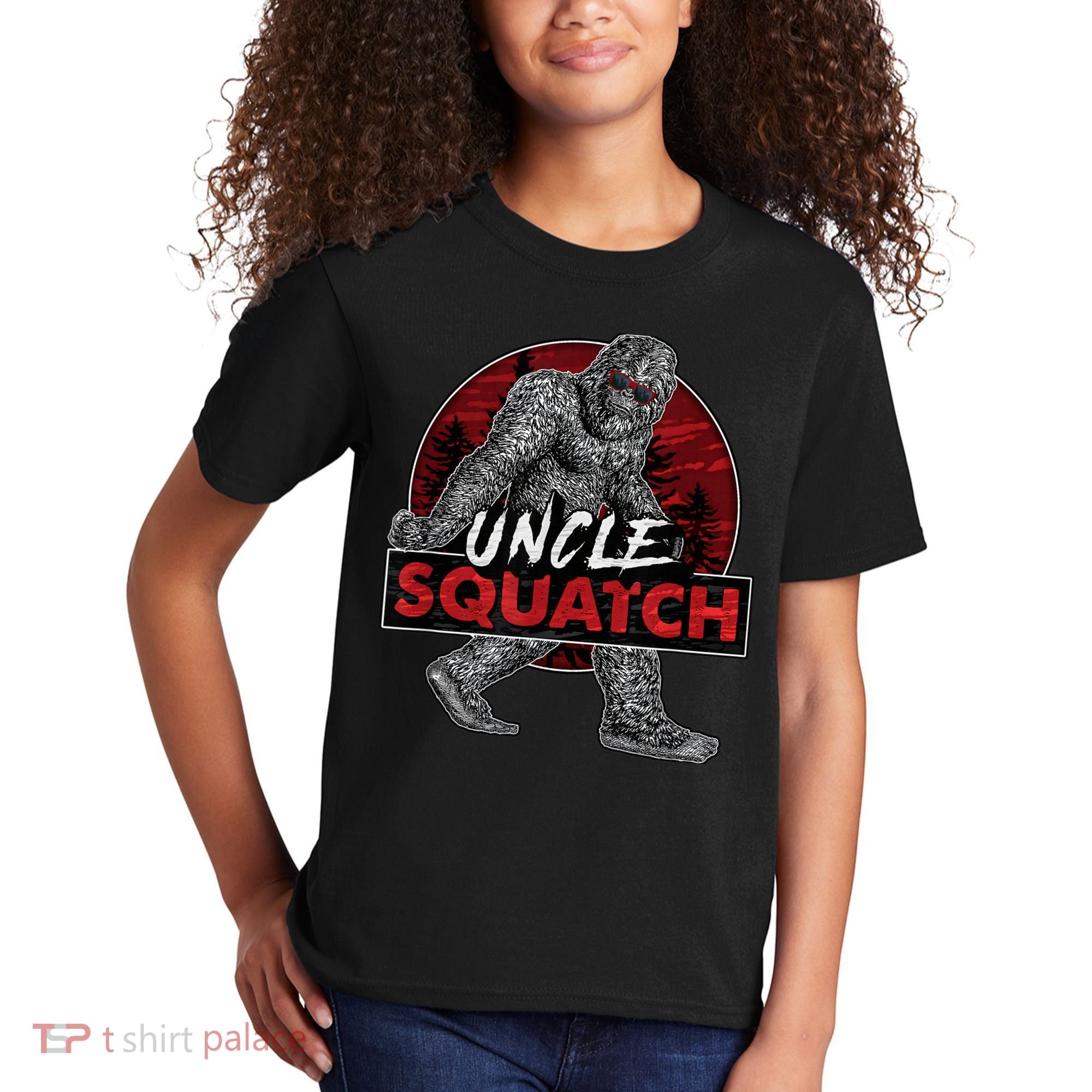  Uncle Squatch - Funny, Cool Bigfoot Sasquatch Uncle Kids T-Shirt