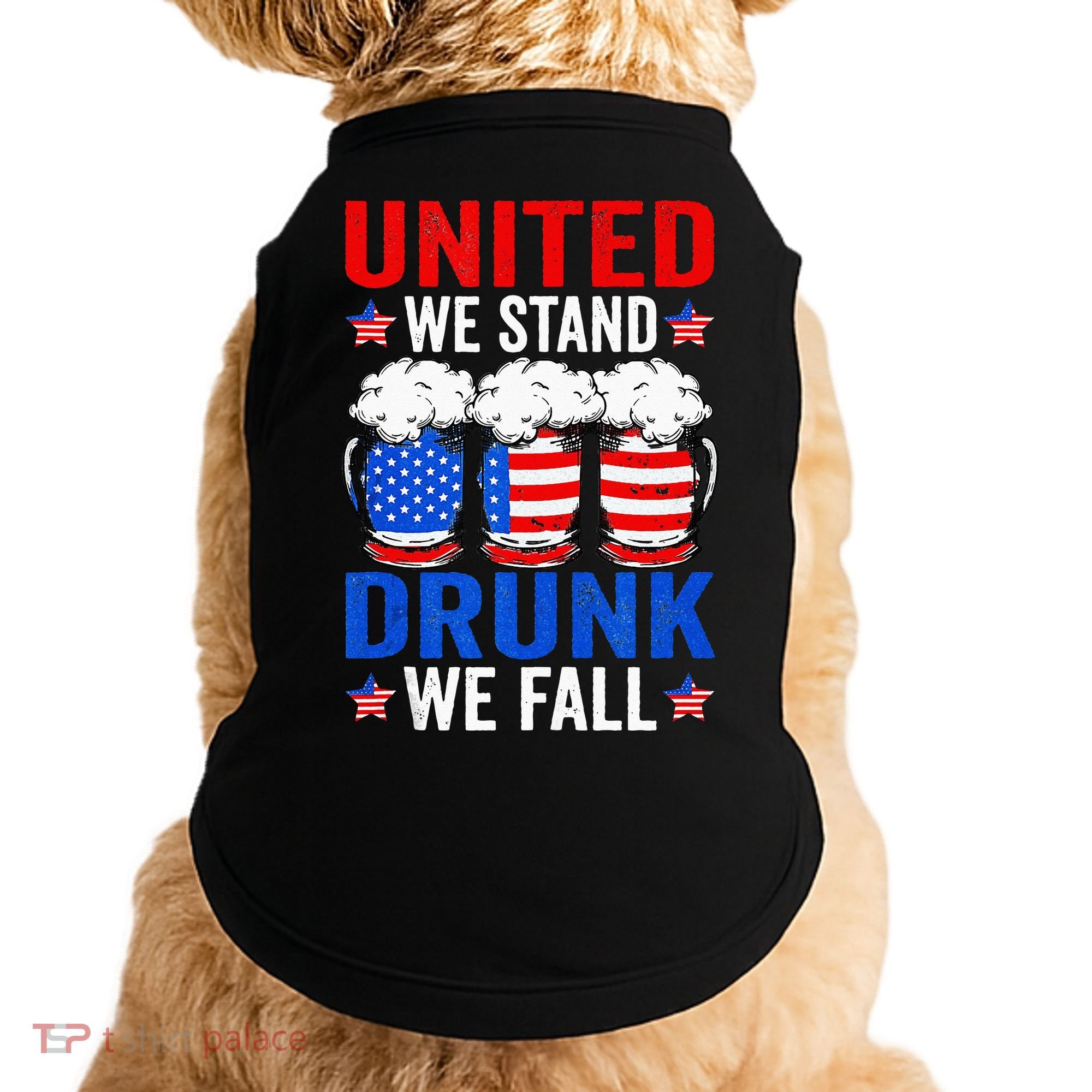 USA Sausage Funny 4th Of July Doggie Tank