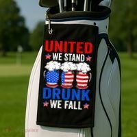 USA Sausage Funny 4th Of July Golf Towel thumb 2