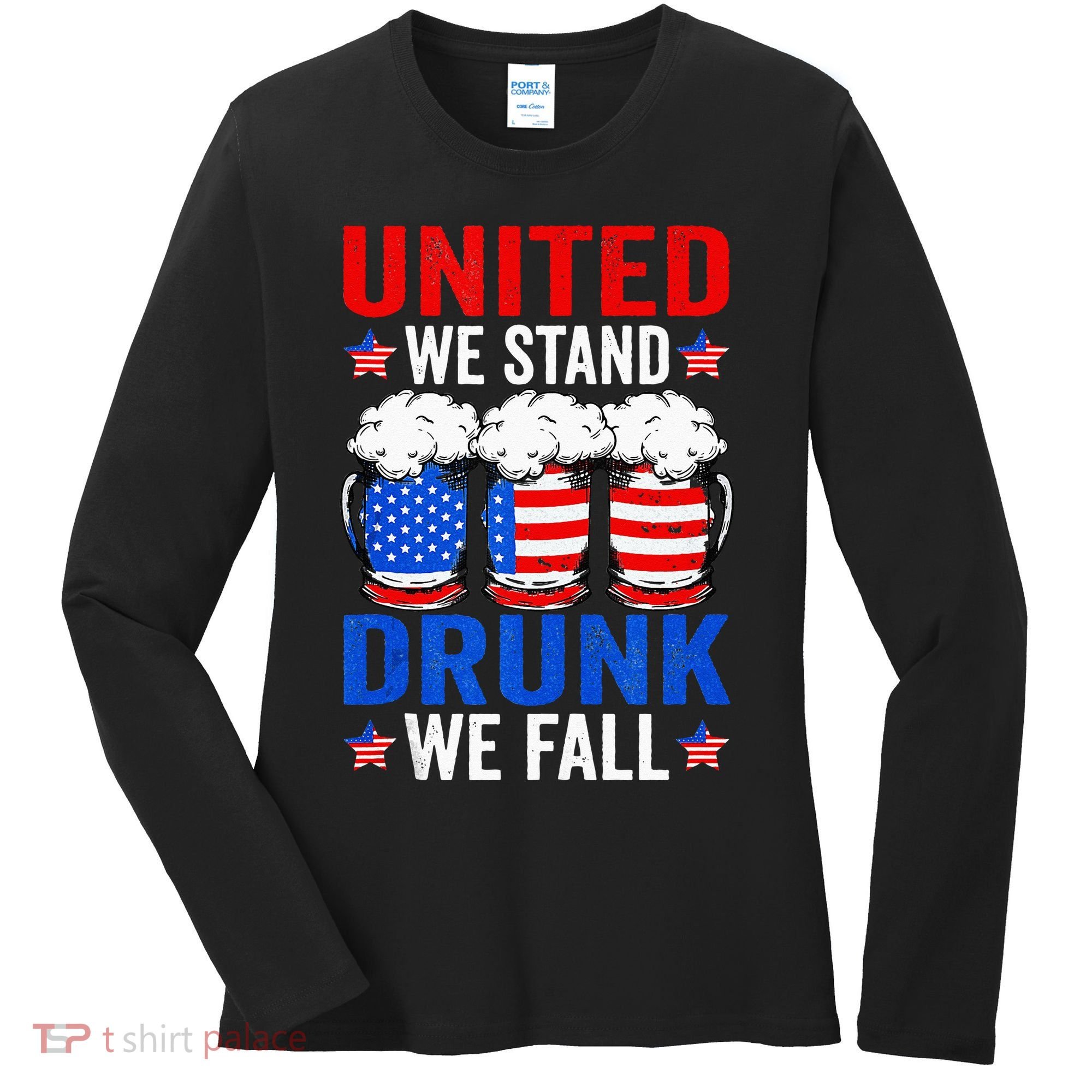 USA Sausage Funny 4th Of July Women's Long Sleeve Shirt