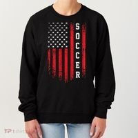 USA Soccer Fan American Flag Women's Sweatshirt thumb 0
