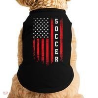 USA Soccer Fan American Flag Doggie Tank thumb 0
