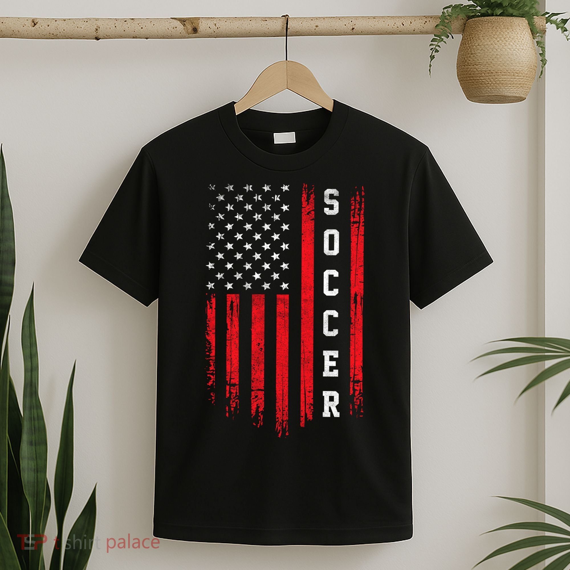USA Soccer Fan American Flag T-Shirt