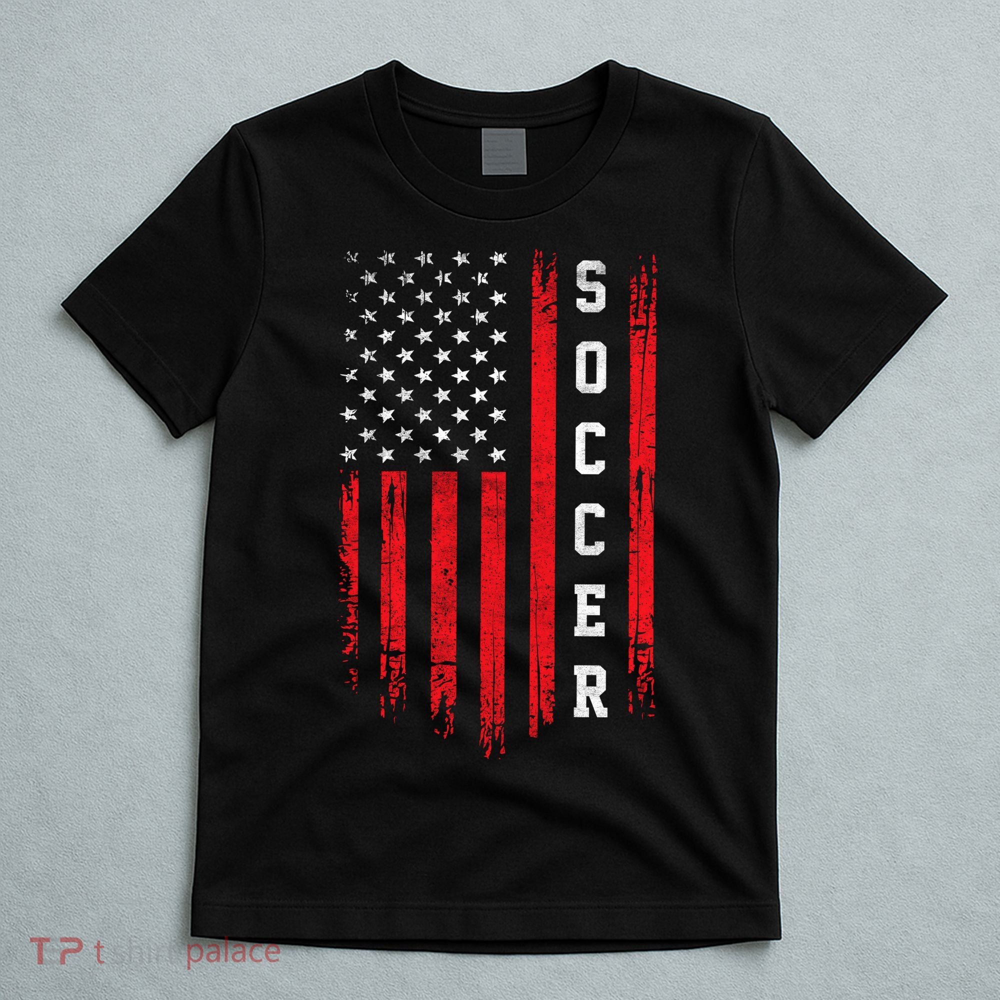 USA Soccer Fan American Flag T-Shirt